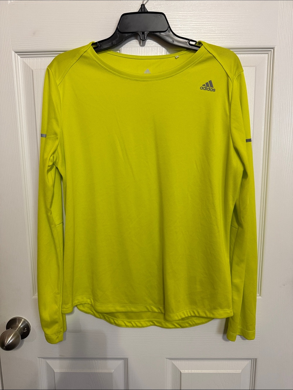adidas Neon Lime Long Sleeve Athletic Top